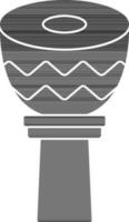 vector ilustración de djembe tambor en glifo estilo.