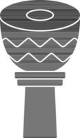 Vector Illustration of Djembe Drum in Glyph Style.