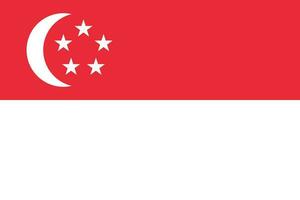 Singapore flag simple illustration for independence day or election vector