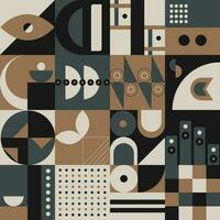 Abstract geometric pattern design in retro style. Vector illustration.