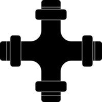 Black and white pipeline. vector