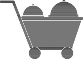 Cloches in trolly. vector