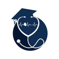 Pharmacy Medical Stethoscope Hospital Vector With Education Cap Illustration