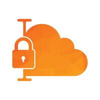 Cloud Security Template IT Vector Creative Illustration