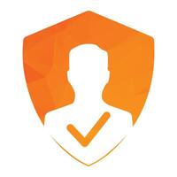 Verified Shield with Check Mark Security Icon Vector Illustration