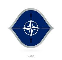 OTAN nacional equipo bandera en estilo para internacional baloncesto competiciones vector