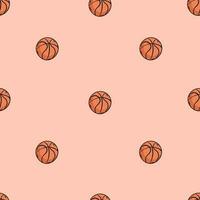 The seamless pattern on the basketball theme. vector