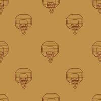 The seamless pattern on the basketball theme. vector