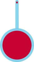 Flat style red and blue pan. vector