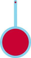 Flat style red and blue pan. vector