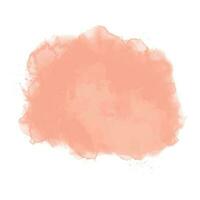 Abstract light salmon watercolor stain texture background vector