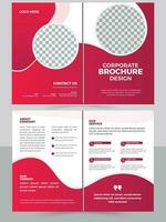 Multipage Professional corporate business brochure or booklet template, company report, 8 pages brochure design. Free Vector