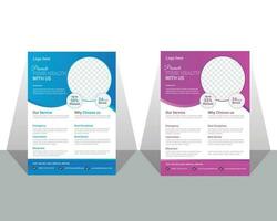 Business abstract vector template for Flyer, Brochure, AnnualReport, Magazine, Poster, Corporate Presentation, Portfolio, Market, infographic With Blue and Cyan color size A4, Front and back.