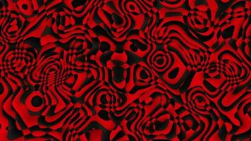 Twisted red-black gradient liquid motion blur abstract backgrounds video