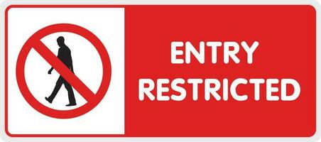 Entry Restricted sign vector