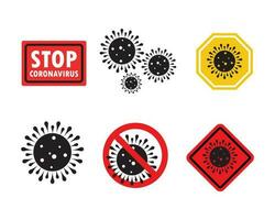 Coronavirus Virus set, vector illustration