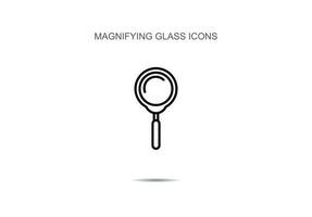 Magnifying glass icons vector illustration on background