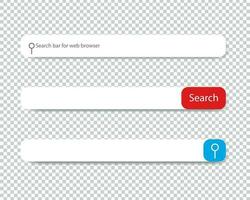 Search bar for web browser. Set of search bar templates for user interface, web design, mobile application vector