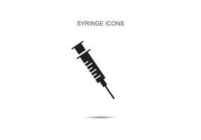 Syringe, injection icon vector illustration on background