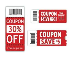 Set of Template Coupon vector