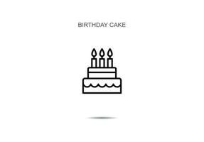 Birthday cake icons vector illustration on background