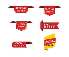 Banner special offer set, vector illustration