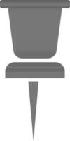 Flat icon of push pin. vector