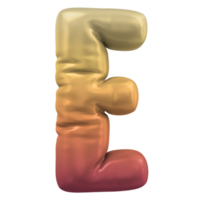 e Fonte 3d render 3d render png