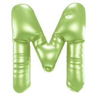 m font 3d rendere png