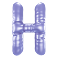 H Font 3D Render png