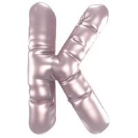 K Font 3D Render png