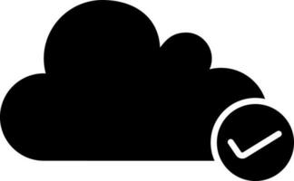 Cloud glyph icon vector