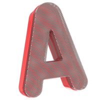 A Font 3D Render png