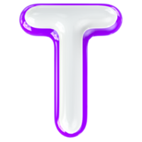 t lettera 3d rendere png