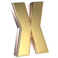 X font 3d rendere png