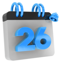 calendar 3d render png