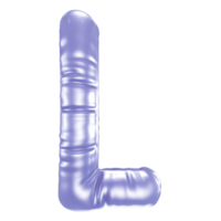 l font 3d rendere png