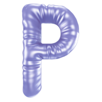 P Font 3D Render png