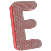 E Font 3D Render png