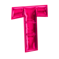 T Red Balloon Font 3D Render png