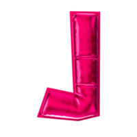 J Red Balloon Font 3D Render png