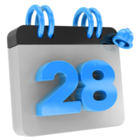 calendario 3d rendere png