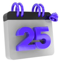 calendário 3d render png