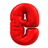 3d hacer de rojo letra globos mi letra png