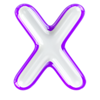 x carta 3d render png