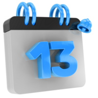 calendário 3d render png