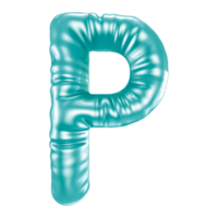 P Font 3D Render png