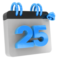 calendario 3d hacer png