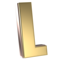 l font 3d rendere png