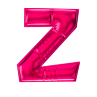 Z Red Balloon Font 3D Render png